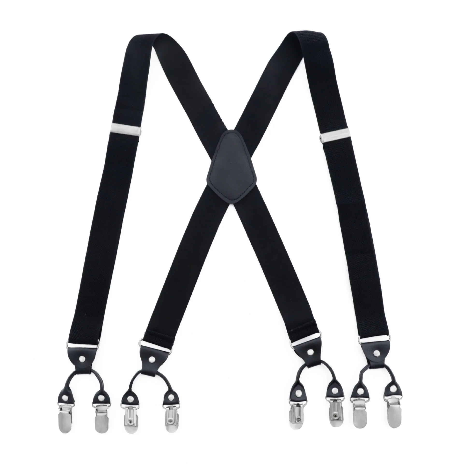 

Dynastyle Suspenders for Mens with Strong Metal Clips Adjustable Elastic Y Style Leather Heavy Pants Suspender for Wedding Party