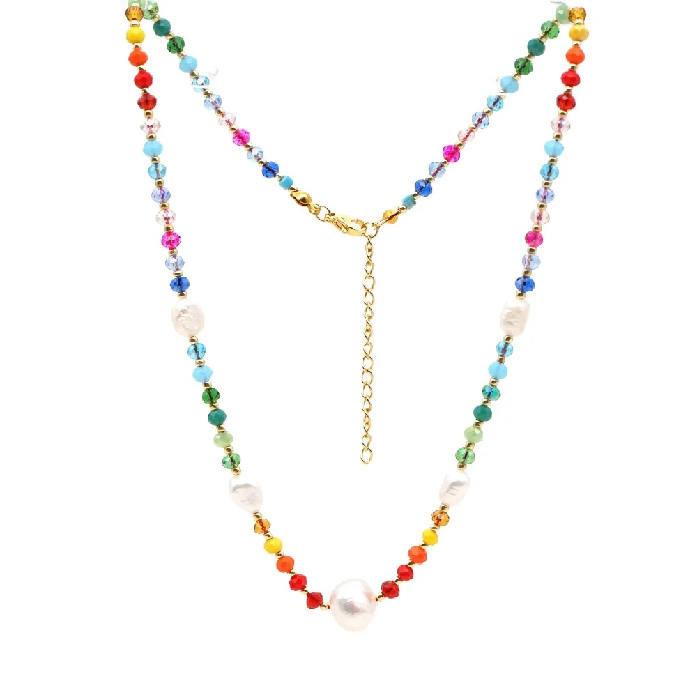 

Fashion Summer Styles Fresh Water Pearl Necklace Beads Necklace Miyuki Long Necklace For Women Gifts, Customized color