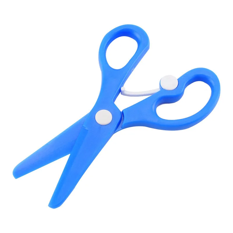 

School stationary scissors hand safe ationary plastic safety craft kids students bring spring scissor plastic scissors