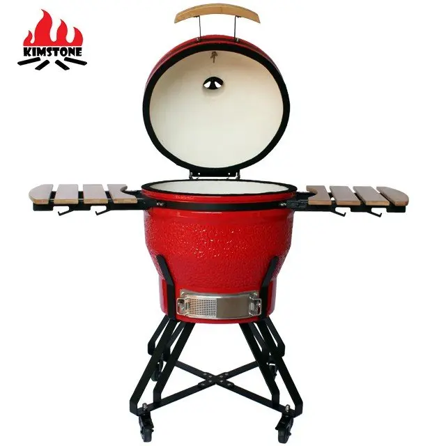 

Auplex Kamado Red Color Outdoor Lifestyle Barbecue Kamado Ceramic BBQ Smoker, Optional from pantone