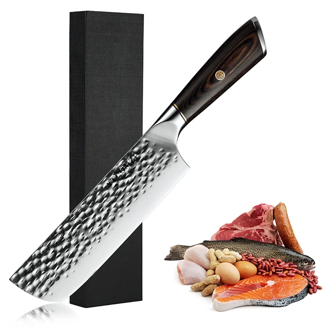 

7 Inch Small Vegetable Stainless Kitchen Chef Knife With Pakka Wood