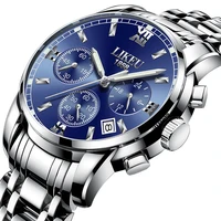 

Steel strip watches chronograph multifunction calendar student wristwatches for men