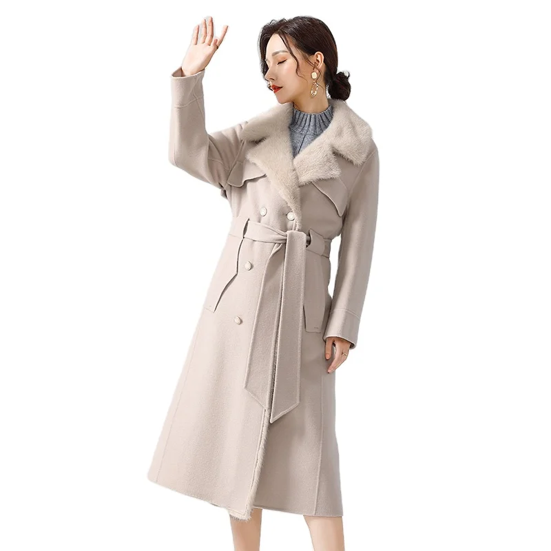 

Custom High Quality Ladies Fall Jackets Cashmere Coat Jacket