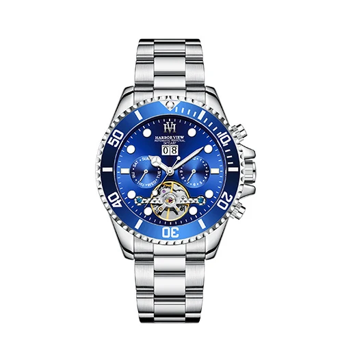 

Business Casual Automatic Watch Top Brand Luxury Transparent Mechanical Watch 2006, Black, gold, silver