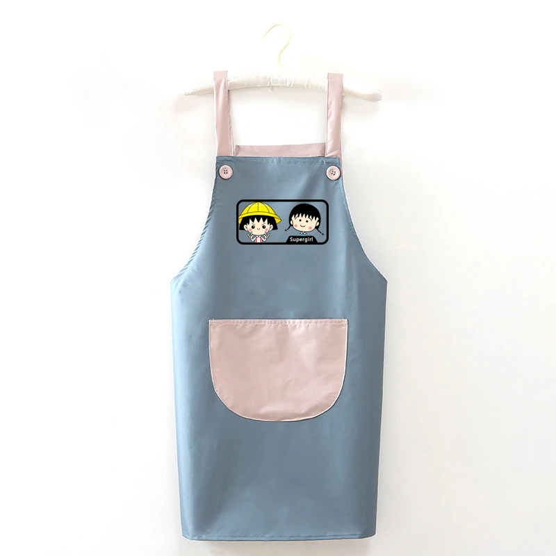 

Cheap Cartoon Printed Aprons with Large Front Pocket Adjustable Head Strap Apron Used for Having Hotpot, Multicolors for option