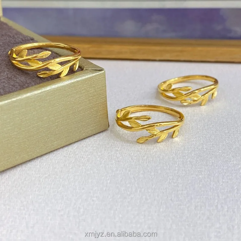 

Certified In Stock Wholesale 5G Gold Ring Mobius Strippure Gold 999 Ring Wheat 24K Gold Ring