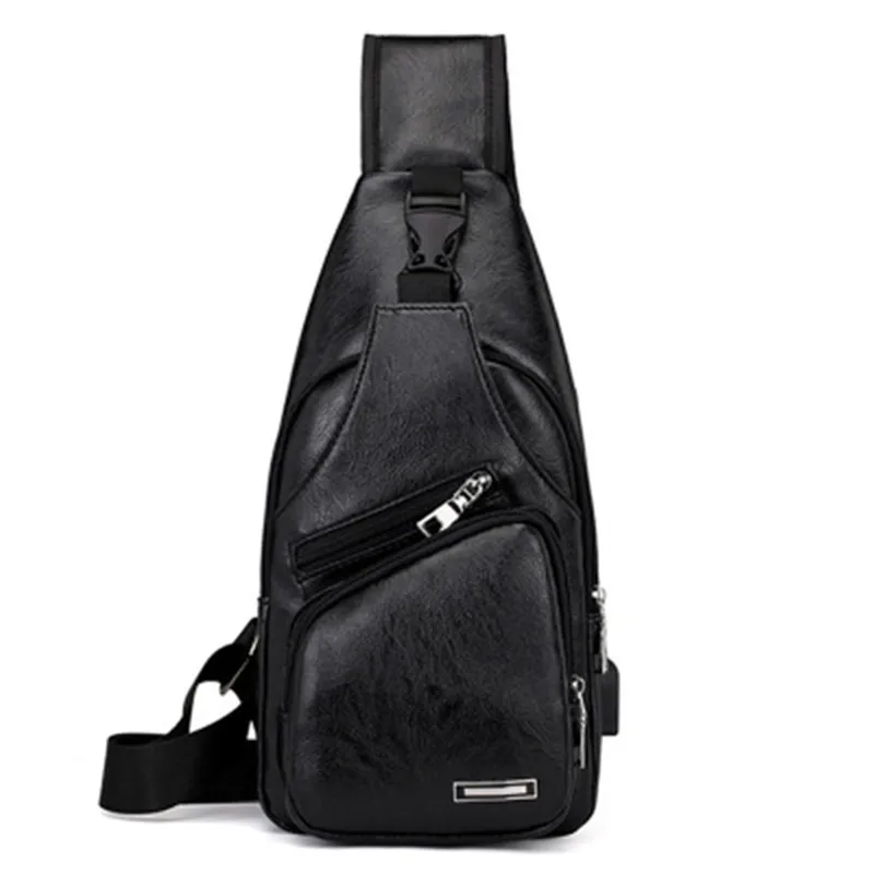 

USB Charging bags Men Shoulder Bags Men Chest Bag S0008-01, 3 colors, can be mixed
