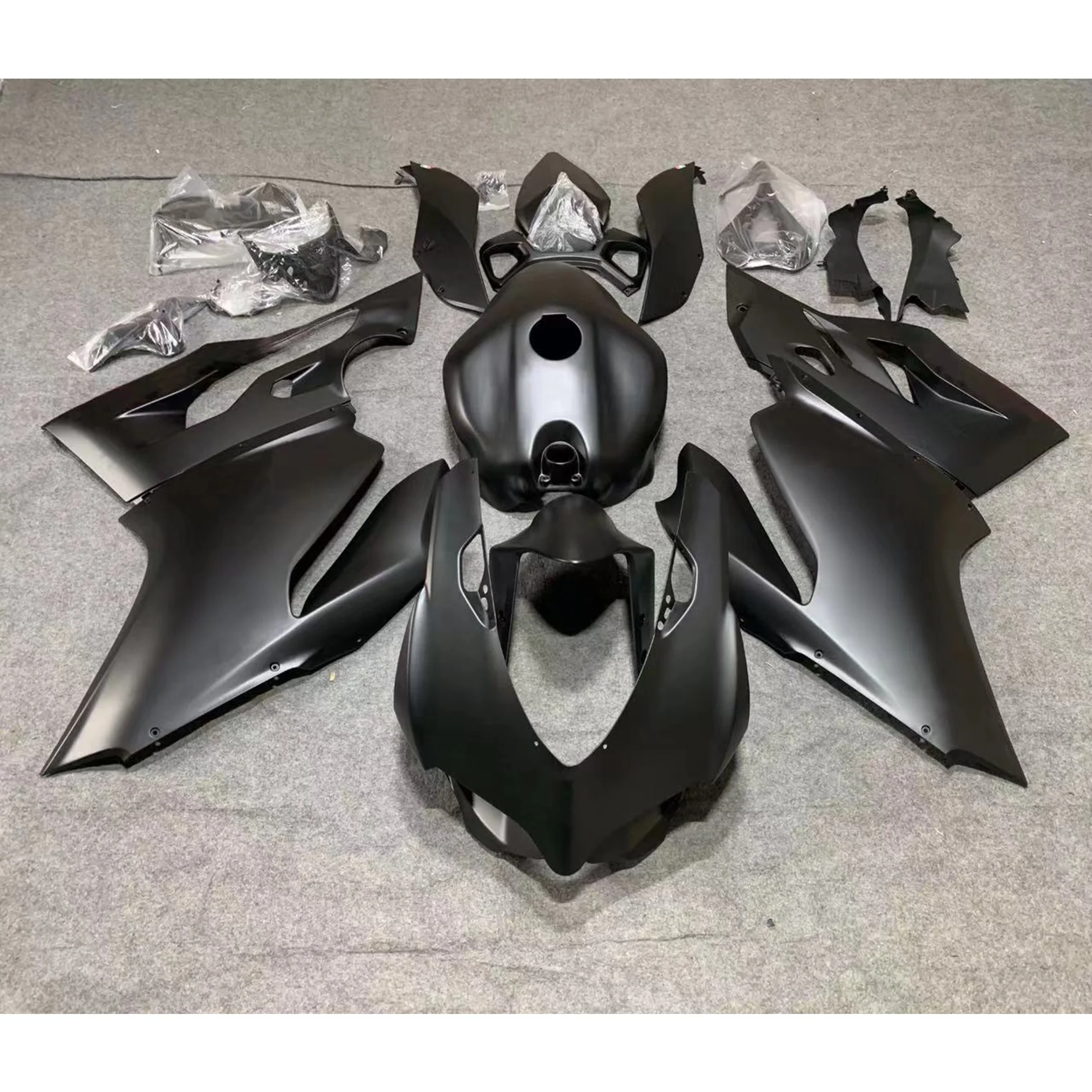 

2021 WHSC Black Unpainted Motorcycle Accessories For DUCATI 1199 2012 Custom Cover Body ABS Plastic Fairings Kit, Pictures shown