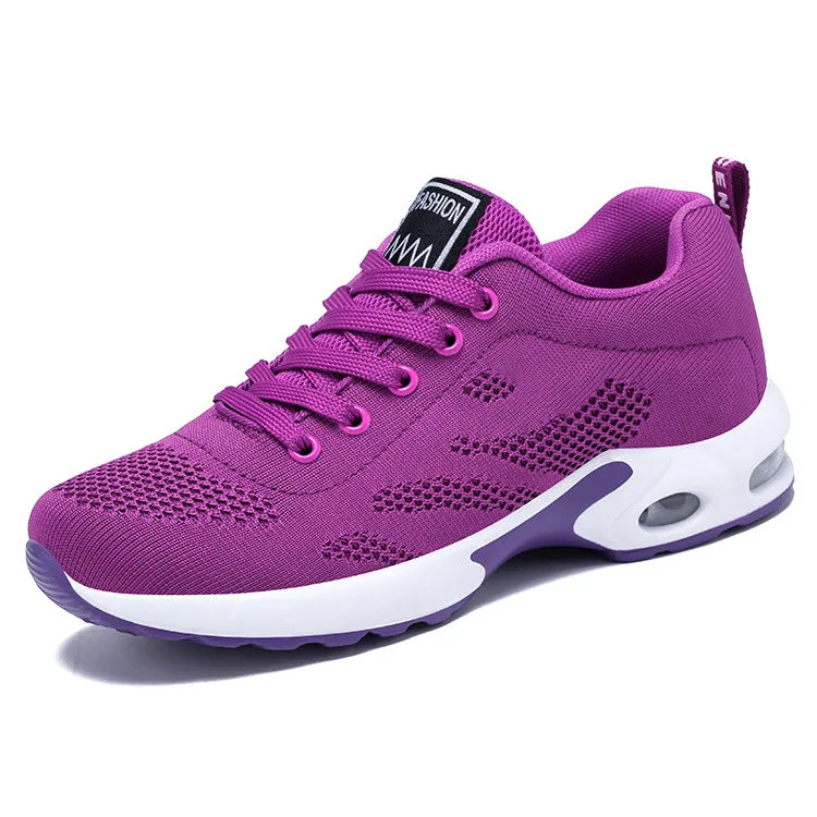 

Breathable mesh lace up women's casual shoes knitted women's running comfort sport shoes, 5 colors