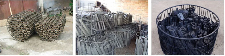 wood log carbonizing stove