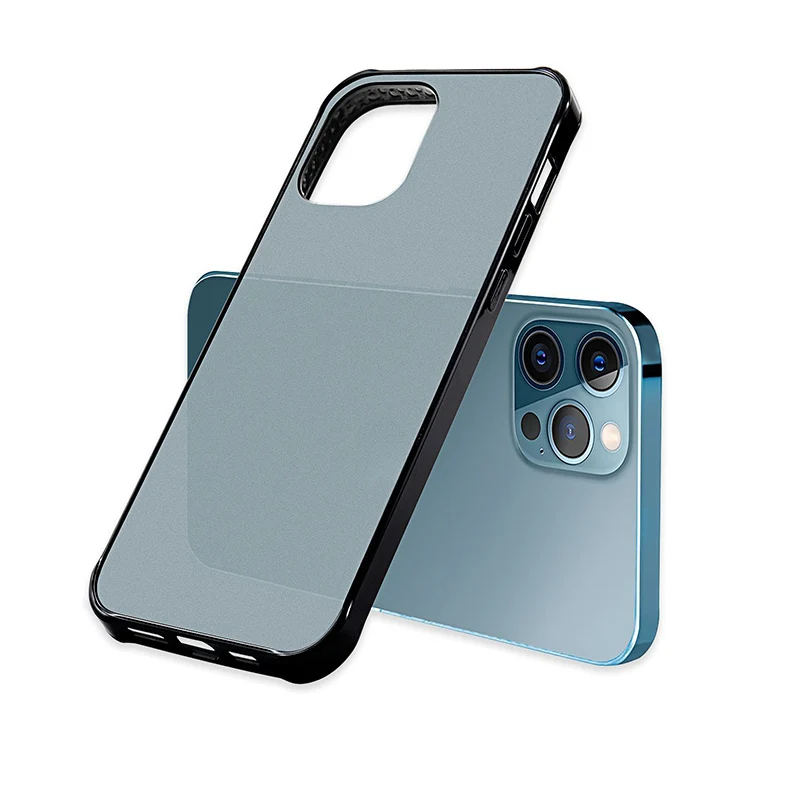 

Shockproof Soft TPU Bumper Phone Case Matte Translucent PC Phone Cover For iPhone 12 11 Pro Max Xs Xr Xs Max 7 8 Plus, Multi