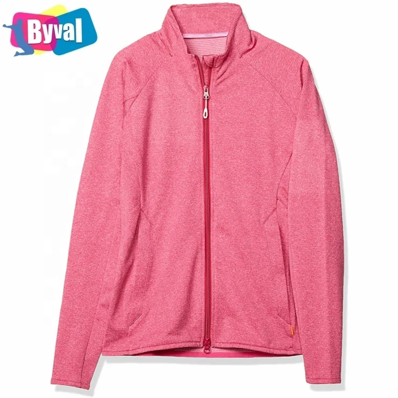 

Byval Women's Long Sleeve Fit Spring And Autumn Wear 100% Polyester Quick-dry High Quality Wholesales Sports Zip-up Hoodies