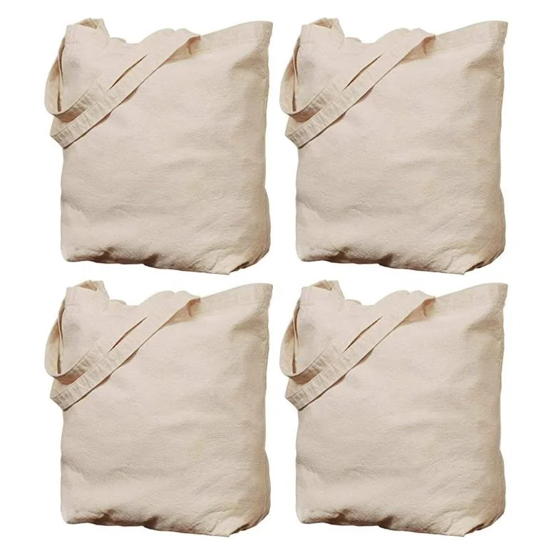 

Canvas Tote Bags Recycled Promotion Eco Blank Cotton Shopping Accept Customized Logo Customized Color Silk Scrren OEM 5-7 Days