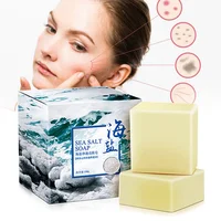 

OEM/ODM Private Label Sea Salt Soap Pimple Remover Pore Cleaner Anti Acne Moisturizing Whitening Goat Milk Soap For Face Care