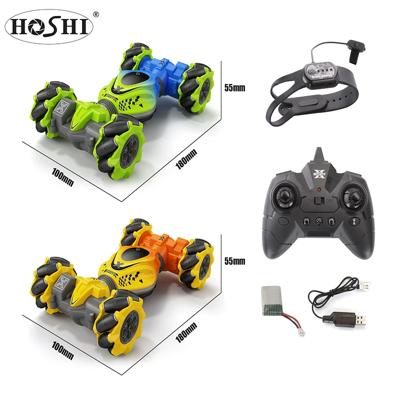 

HOSHI 1611 Stunt Car Mini 2.4Ghz 1:24 scale 4WD Twist Car Vehicle Gesture Sensor Remote Controller Watch Control Coreless Motor