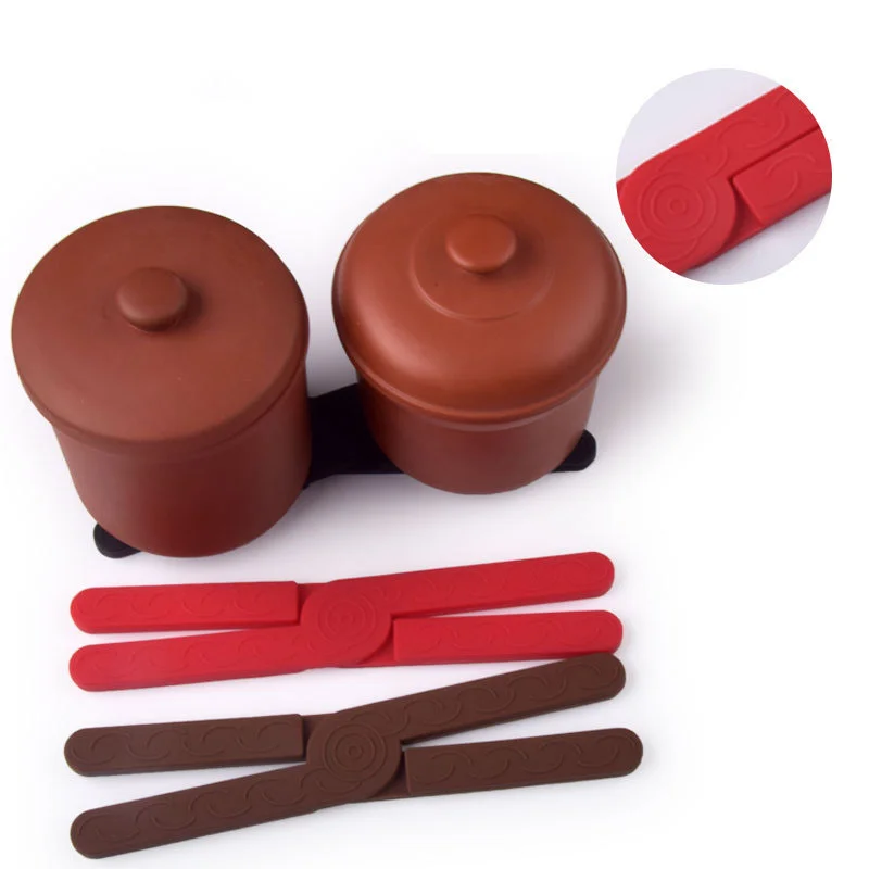 

Bestsale Foldable Non-slip Cross Pot Kitchen Silicone Folding Place Mat Pan Pad Hot Boiler Holder, Red,black,brown