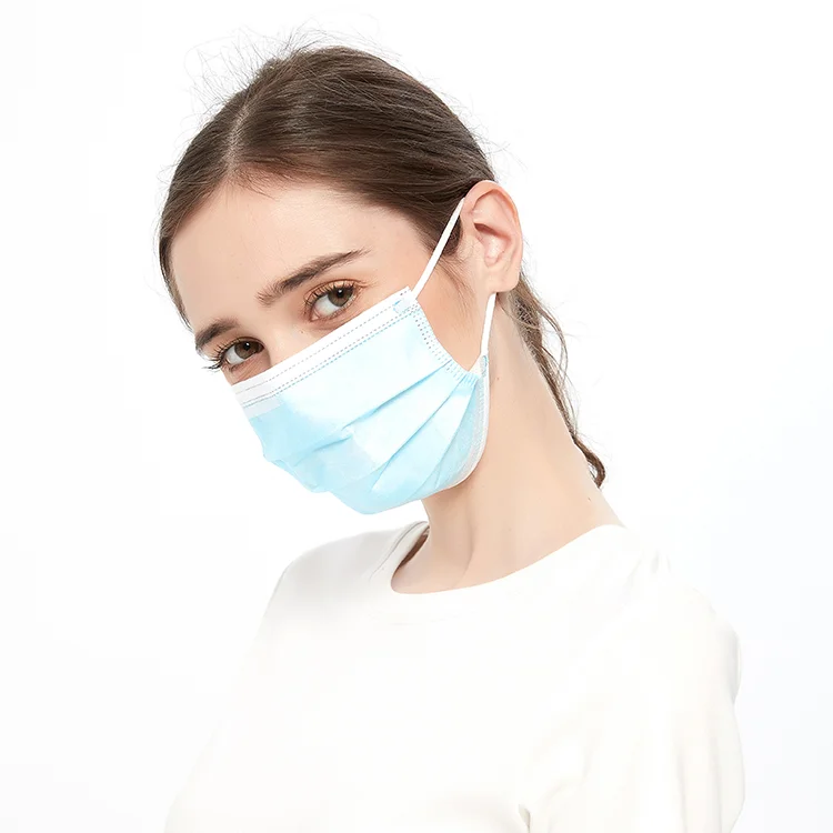 

3-ply Face Mask Disposable Protective Mask 3ply Mask Non-woven Fabric,non-woven Fabric Daily Life Protective Dust with Low Price, Blue