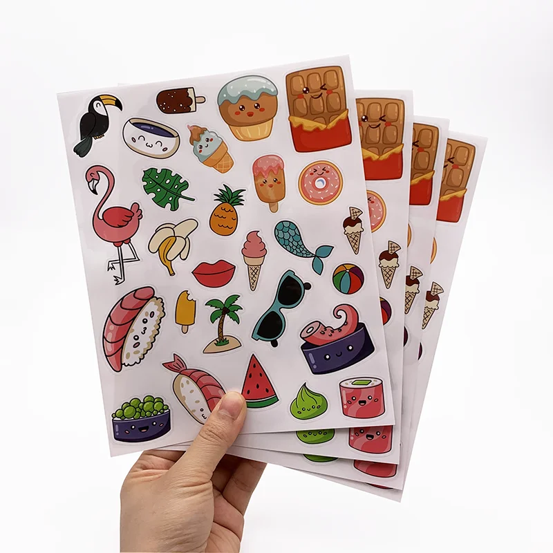 
Printing Custom Adhesive Gift Stickers, Decals Toy Kiss Cut Cute Decorative Diary Journal Scrapbook Sticker Label for Kids 