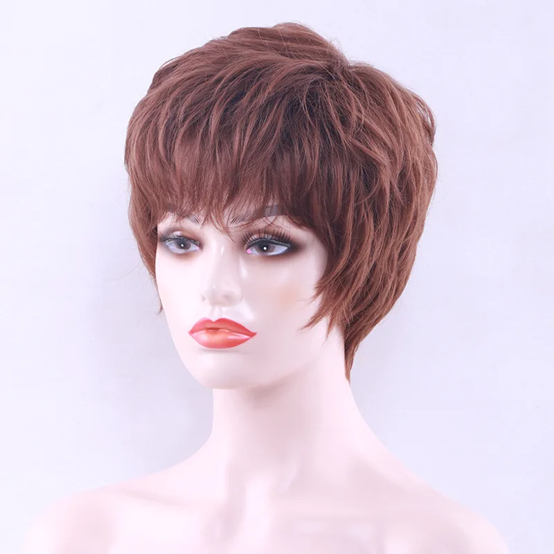 

Various Colors Factory Spot Wholesale Chemical Fiber Natural Soft Short Synthetic Wigs, 1 color