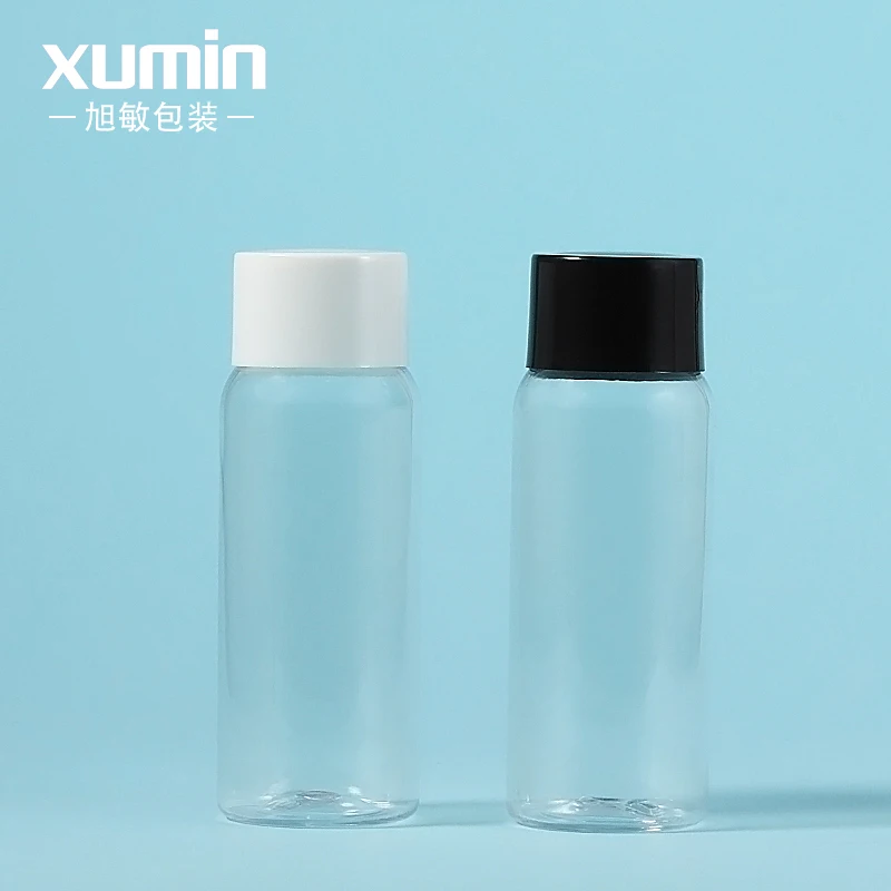 

cosmetic packaging transparent 60ml empty pet plastic bottle for toner bottle