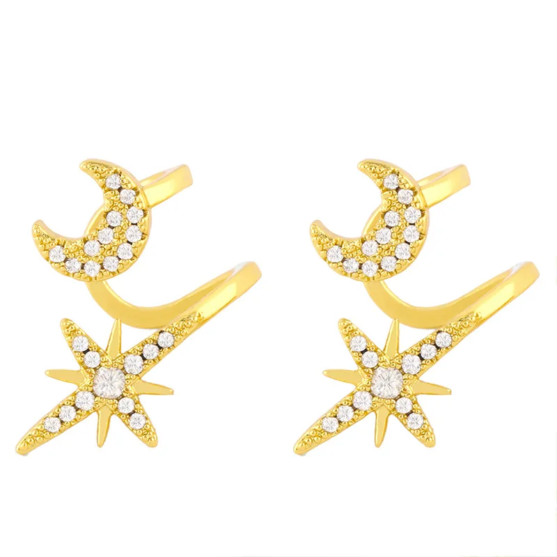 

Customized gold-plated vintage earrings unique earrings threaded star earrings