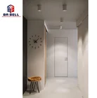 Simple inside frameless prime Invisible flush concealed hdf white plain doors hidden door