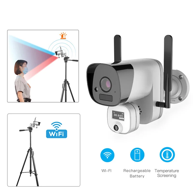 

WiFi Temperature camera Screening fever detection camera fever scanner face recognition temperature camera cctv thermal imager