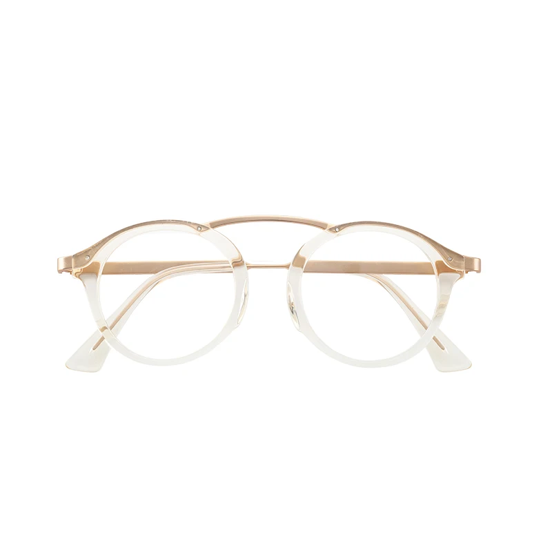 

Fashion round glasses frames acetate double bridge eyeglasses eyewear