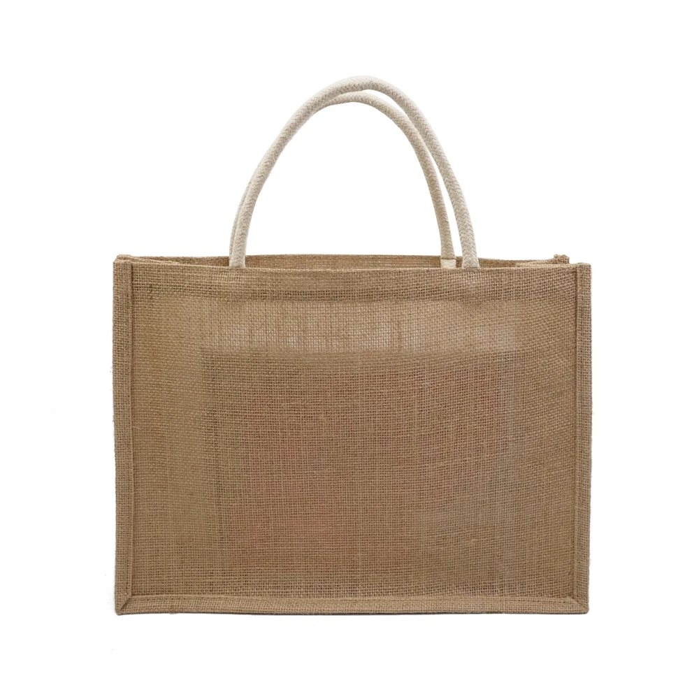 

custom print logo reusable beach shopping tote jute bags, Customized