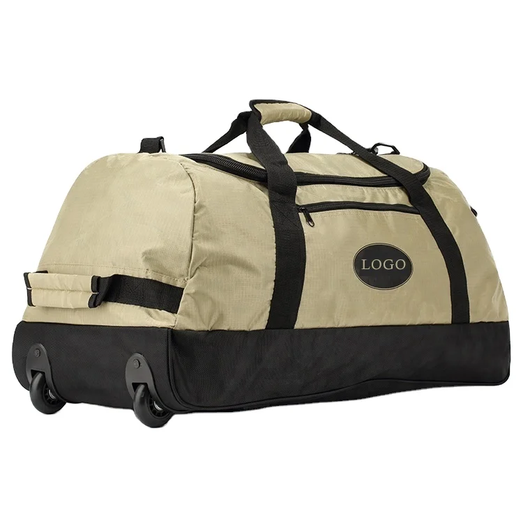 

High quality 1680D new design foldable rolling travel bags durable luggage trolley travel bag on wheels, Accept customized