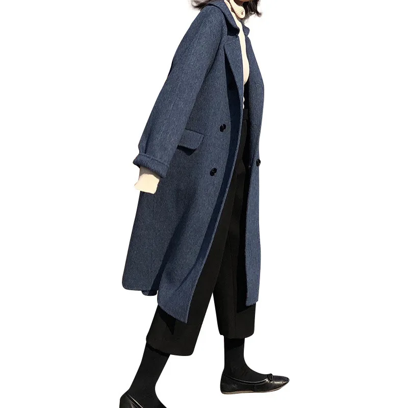 

Winter Korean Version of Thin Coat Thickened Fashion Hair Coat Women Long Style