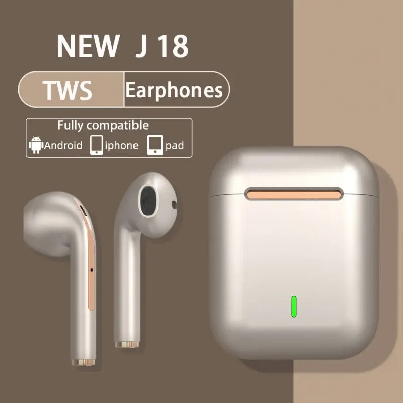 

Hand Free Wireless Bt Earphones Earbuds Headphone Ear Buds J18 Tws