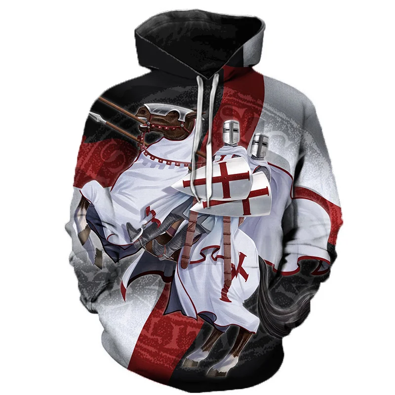 

Knights Templar 3D Print Hoodies cavalier Men Harajuku Fashion Hooded Sweatshirt Autumn Hoody Ropa Casual hoodie sudadera hombre