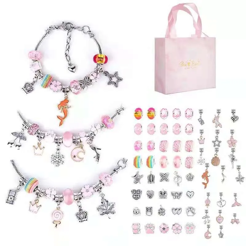 DIY Handmade Jewelry for Children  Cartoon Multi Color DIY Bracelet Set