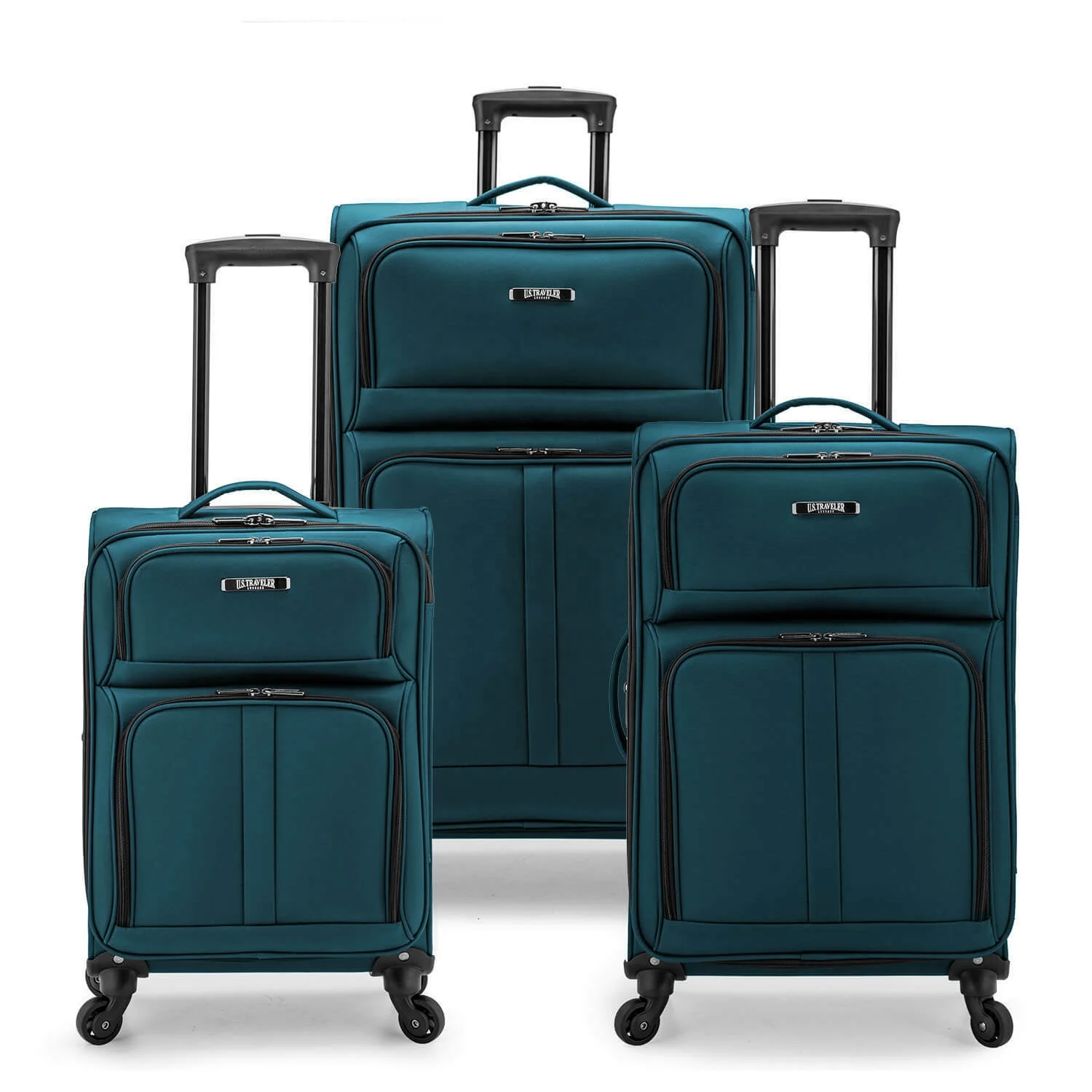 

Ultralight light Oxford luggage travel suitcase 3pc sets EVA luggage bag 360 steering wheel trolley luggage sets nylon suitcase, Navy/gray/teal/red