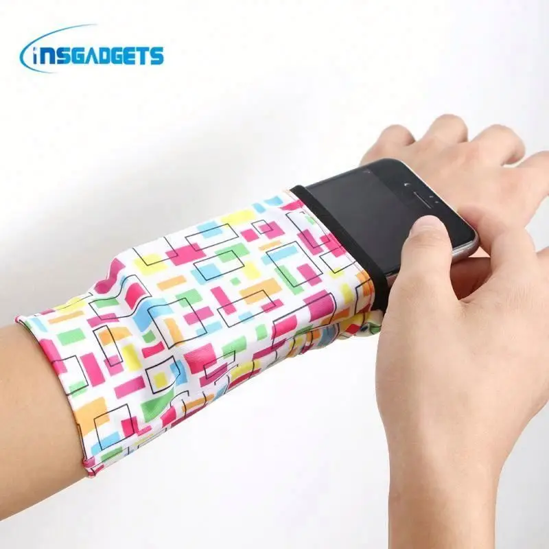 

custom wallet wrist band wallet AA7x wristlet zipper pouch, Black, cat, colorful, black enamel, green stripes