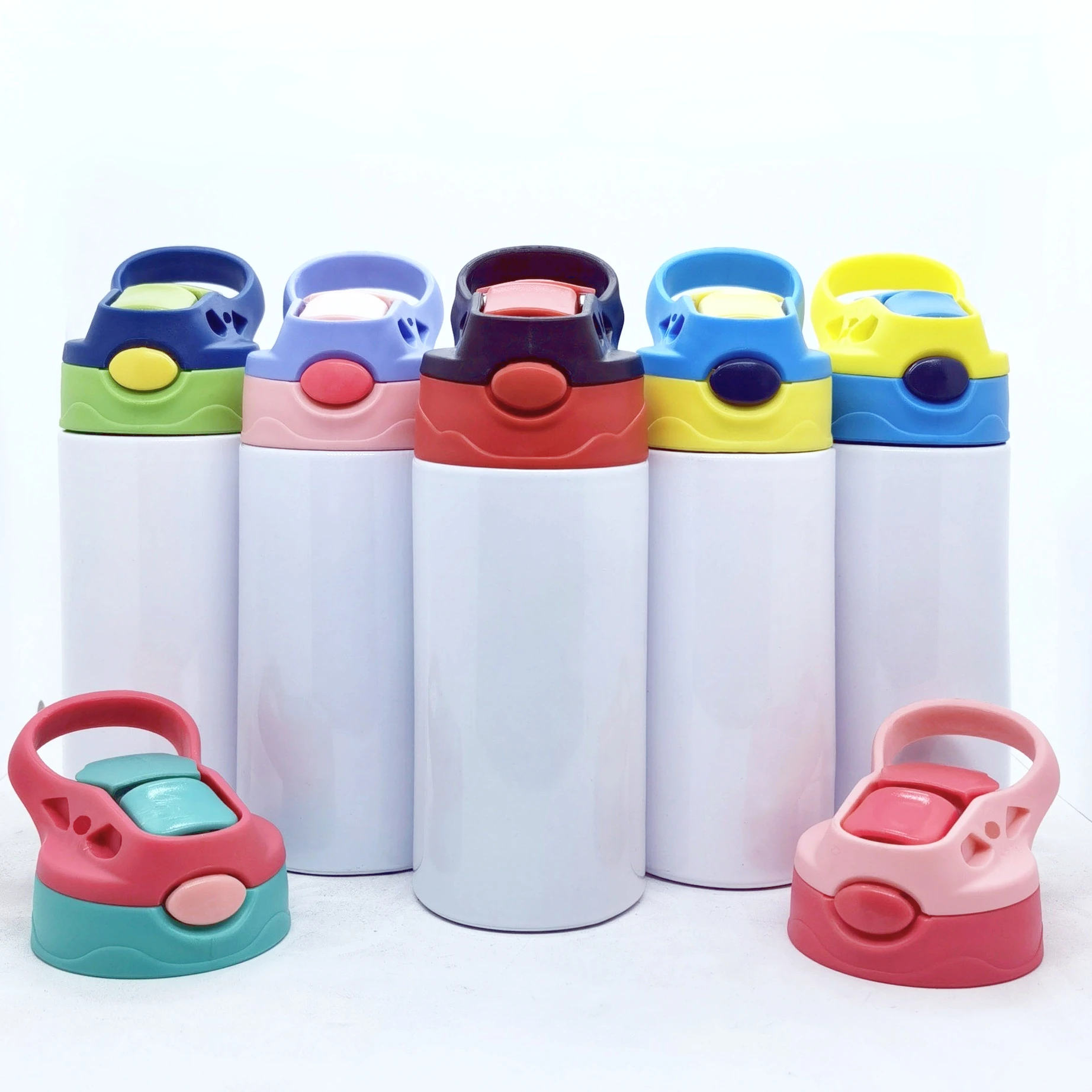 

C47 Custom 12oz Sublimation Blanks Sippy Cup Stainless Steel Double Wall Kids 350ml Sublimation Blanks Tumbler