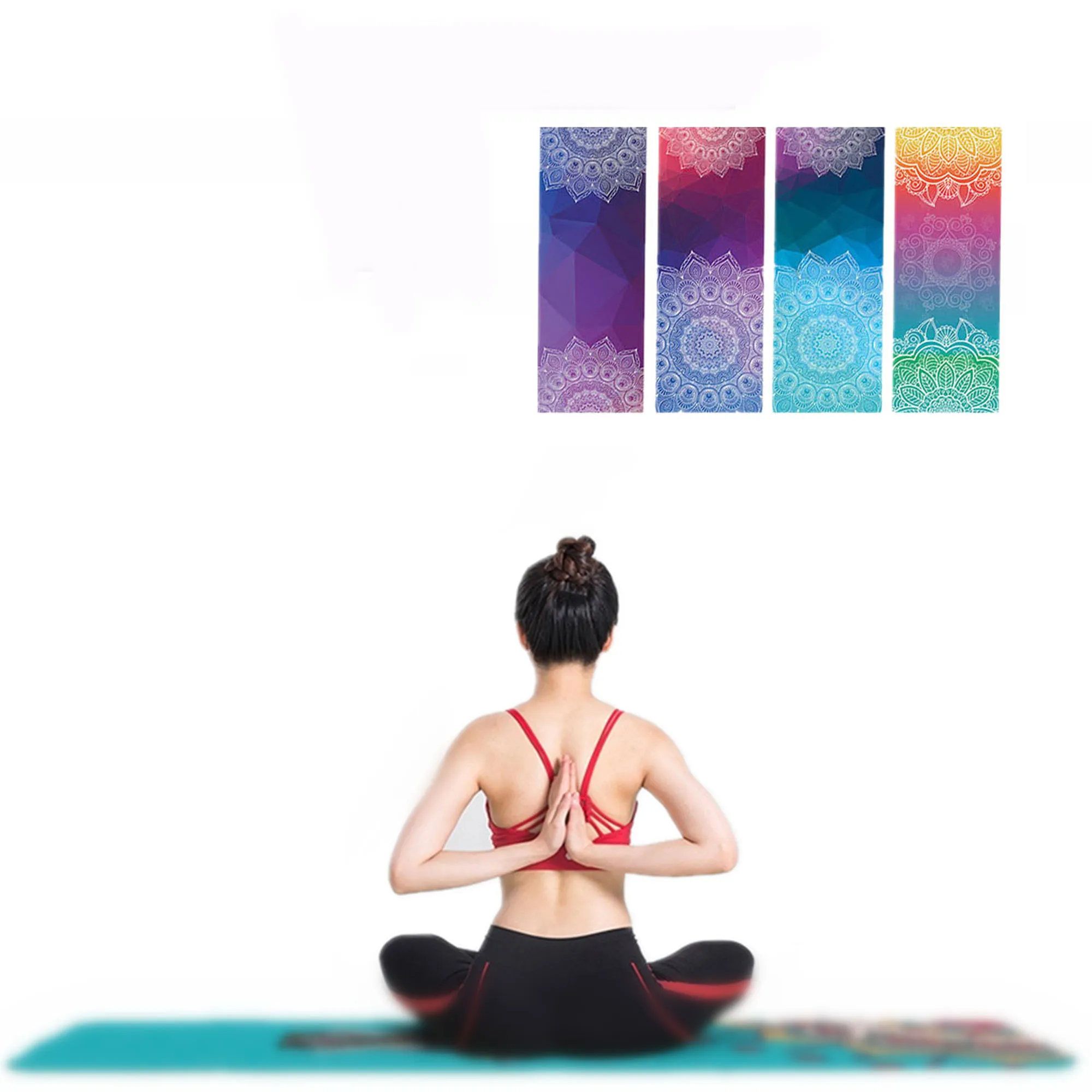 

2021 New Style High Quality Elephant Pattern Eco Friendly Natural Rubber Washable Non Slip Custom Logo Suede Yoga Mat