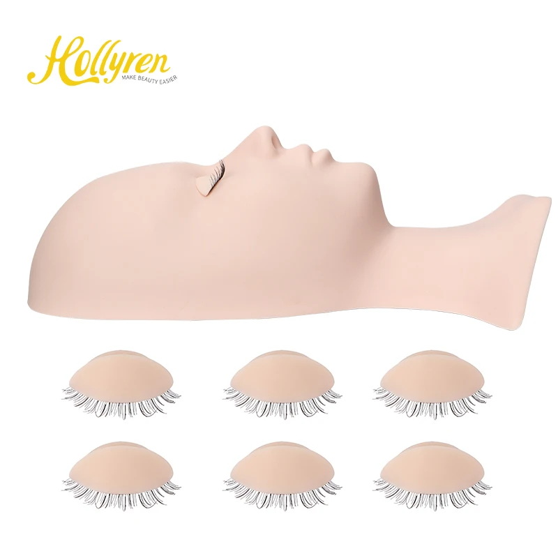 

2021 Realistic Practice Mannequin Doll Head 3 layers Lash Head For Eyelash Extension Training With Removable Eyelids, Pink,middle, brown