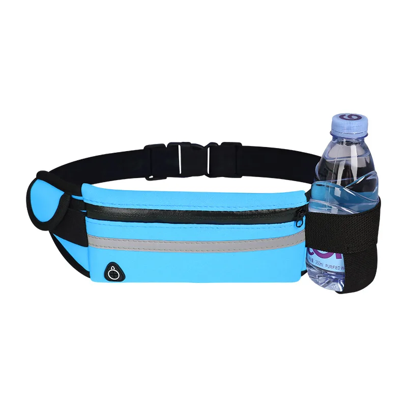 

Wholesale Fashion Sport Waist Bag Fanny Pack Waterproof Water bottle bag Reflective Strap Protection Colorful OEM