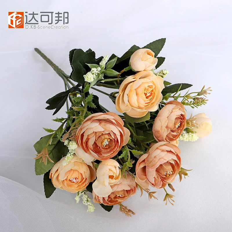 

Best Selling Factory Wholesale Peonies Artificial Silk Flower Bouquet On Discount