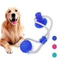 

Amazon Hot Sale Multifunction Molar Bite Dog Toys Rubber Chew Ball Cleaning Teeth Safe Elasticity Suction Cup Dog Chew Toy