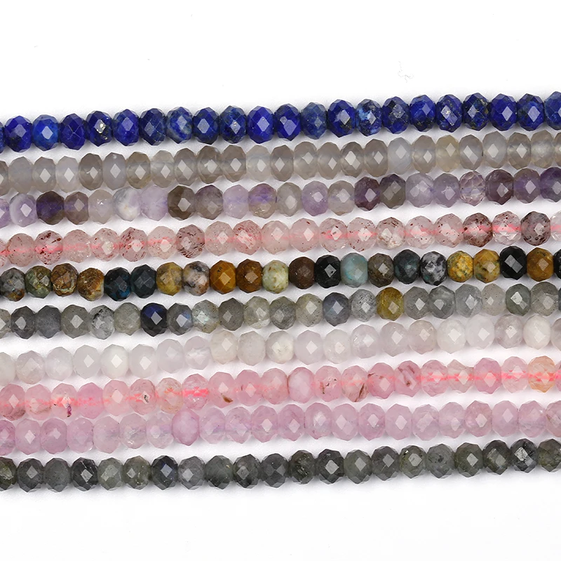 

2020 Hot Sales Natural Gemstone Beads Faceted Loose Stone Beads For DIY Jewelry Making, As show in the picture