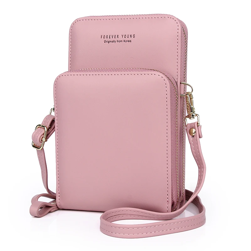 

solid color pattern type sweet mini girl sling bags bike shoulder phone bag