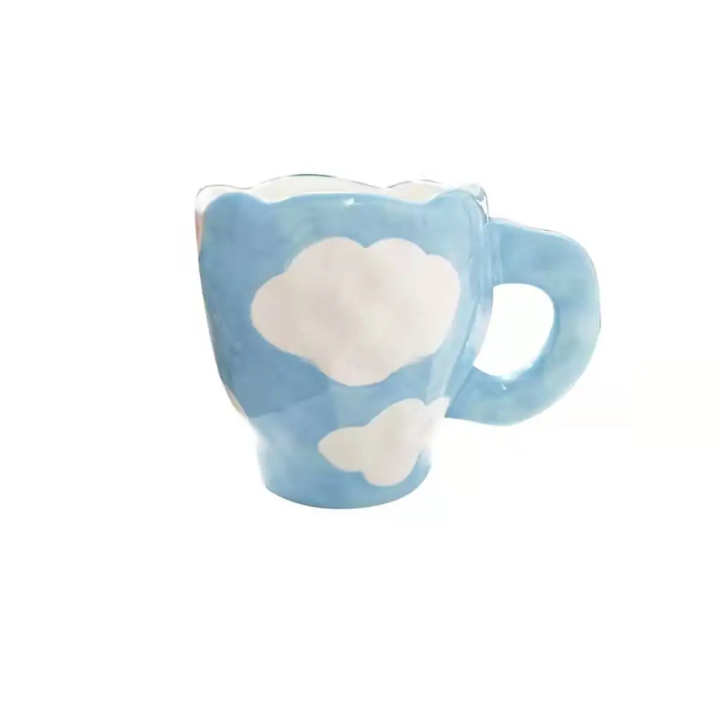 

New design creative clay cups ceramic tea mug porcelain girly drinking cups, Blue, pink, green, yellow, orange