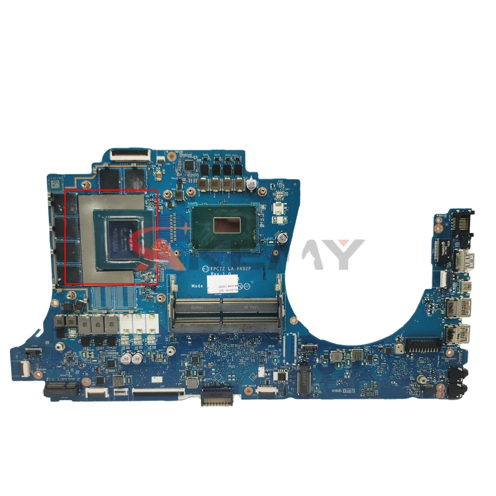 

Mainboard For HP 17-CB 17T-CB LA-H492P Laptop Motherboard With SRF6U I7-9750H CPU RTX2060 GTX1660TI 6G GPU 100%Full Working Well