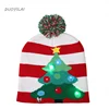 Wholesale Led Light Hats Beanie Baby Holiday Decorative Winter Mix Designs Knitted Flashing LED Christmas Hats