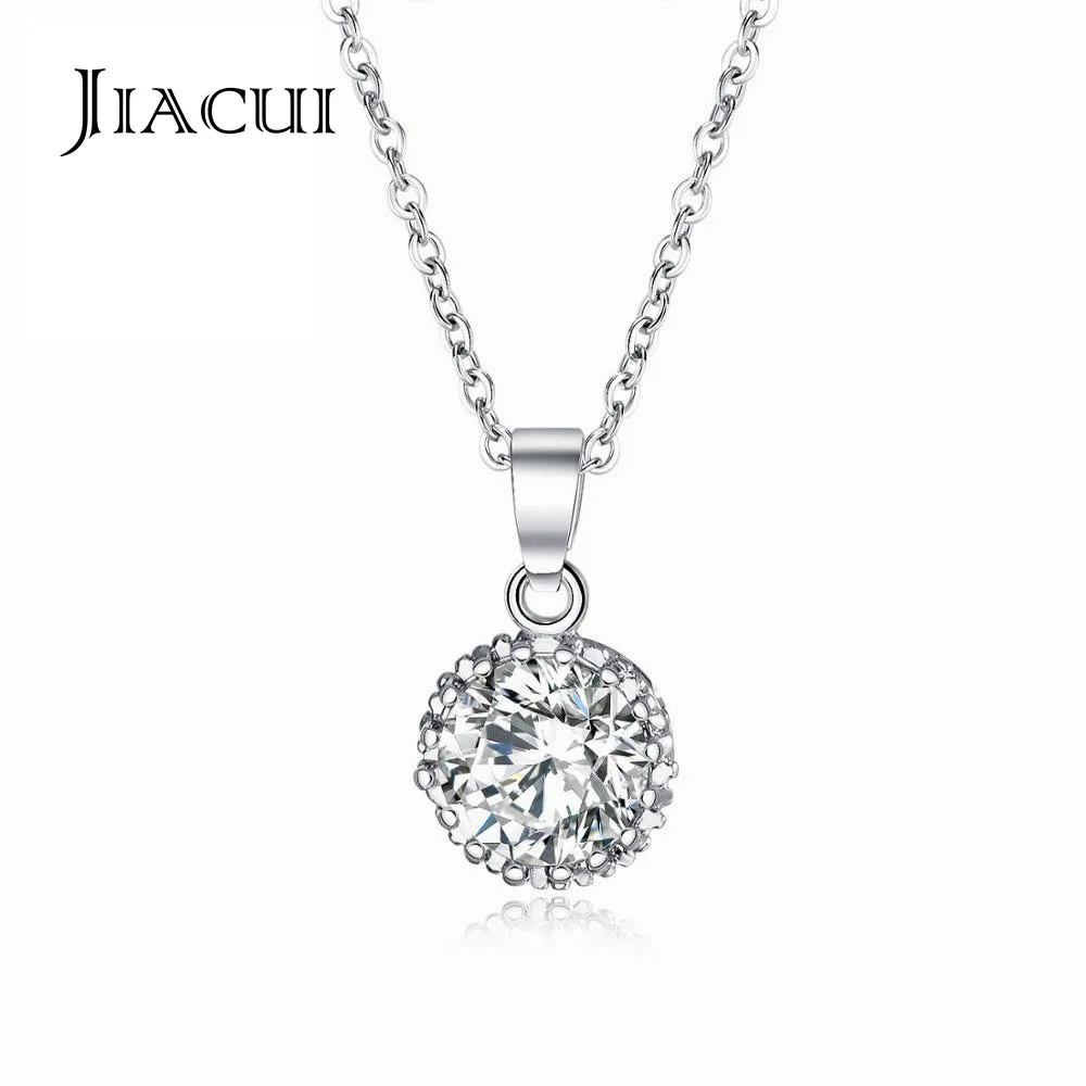 

Jiacui Jewelry Fashion Diamond Jewelry Wholesale Copper Plated 18K Gold Rose Gold Female Models Clavicle Chain Necklace