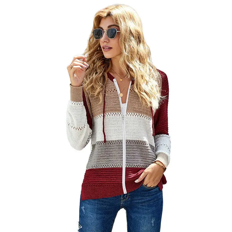 

Factory Wholesale Autumn New Pattern Acrylic Nylon Knitted Sweater Women's Top