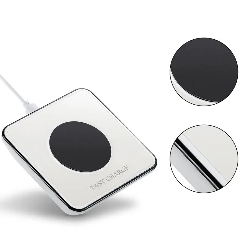 

Hot Sale Wholesale smartphone magic Led light wireless 10w fast charger, White black